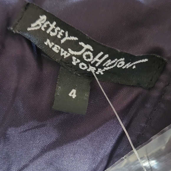 NWT Y2K Betsey Johnson Strapless Iridescent Dress – Purple & Black, Size 4 - Picture 13 of 13